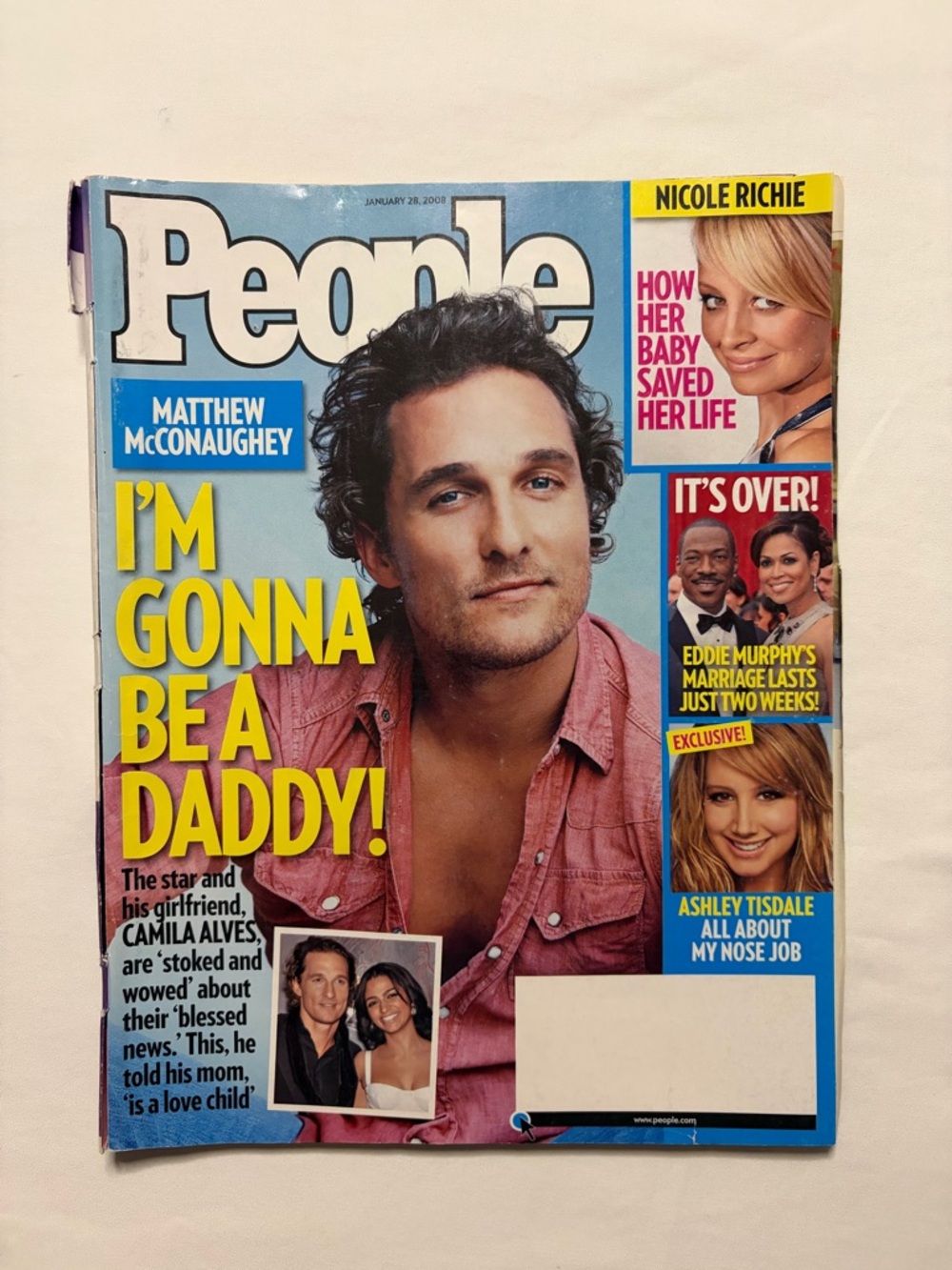 People Jan 2008 NicoleRichie, Matthew McConaughey, Eddie Murphy, Plus More Issue